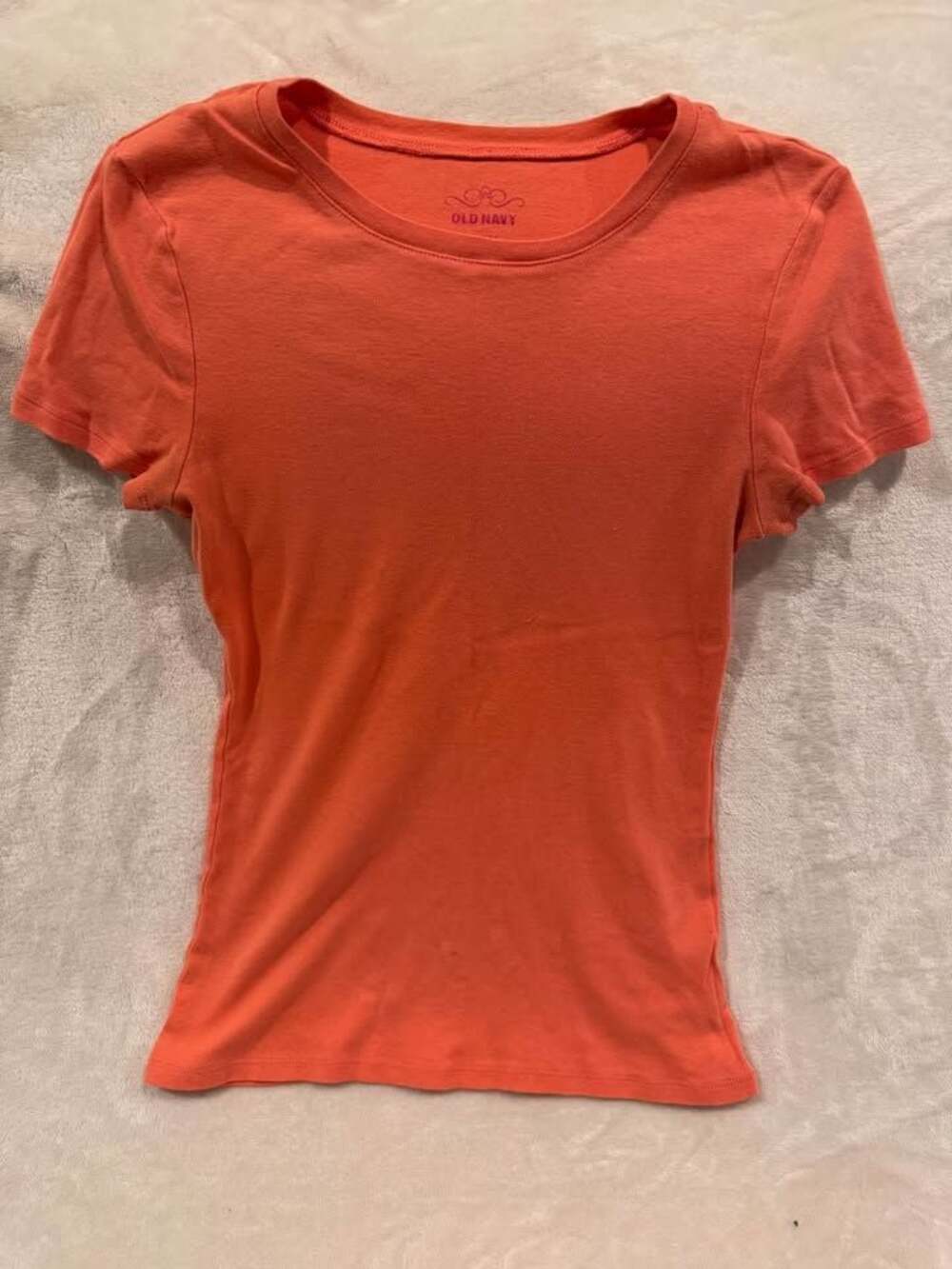Womens Old Navy Short Sleeve Orange T-Shirt Medium